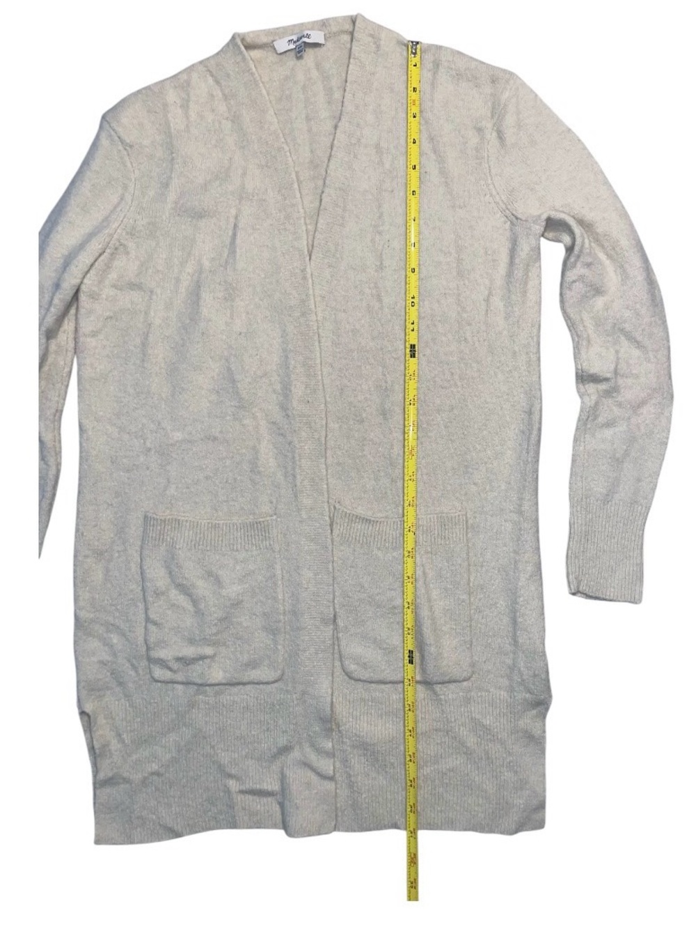 Madewell Light Gray Open-Front Women's Cardigan Sweater - Picture 7 of 9